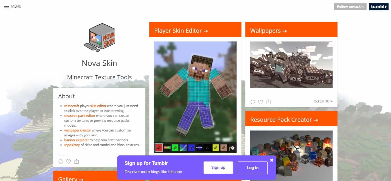 Editor de piel para Minecraft Nova Skin